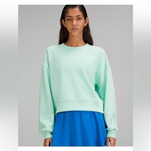 Lululemon Perfectly Oversized Cropped Crew *Softstreme™ Wild Mint Size 8 NWT